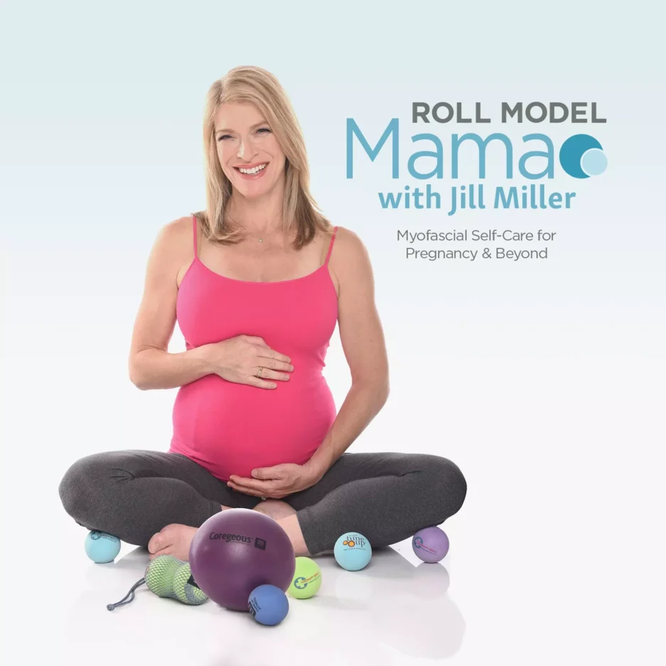 Cover of "Roll Model Mama" featuring Jill Miller, showcasing a vibrant design and engaging typography.